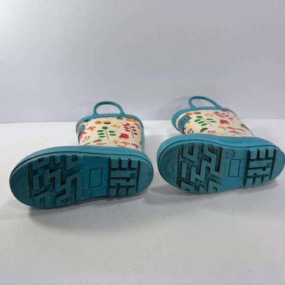 Oaki Toddler Rubber Rainboots Forest Animals Pattern sz 7 - Picture 8 of 9